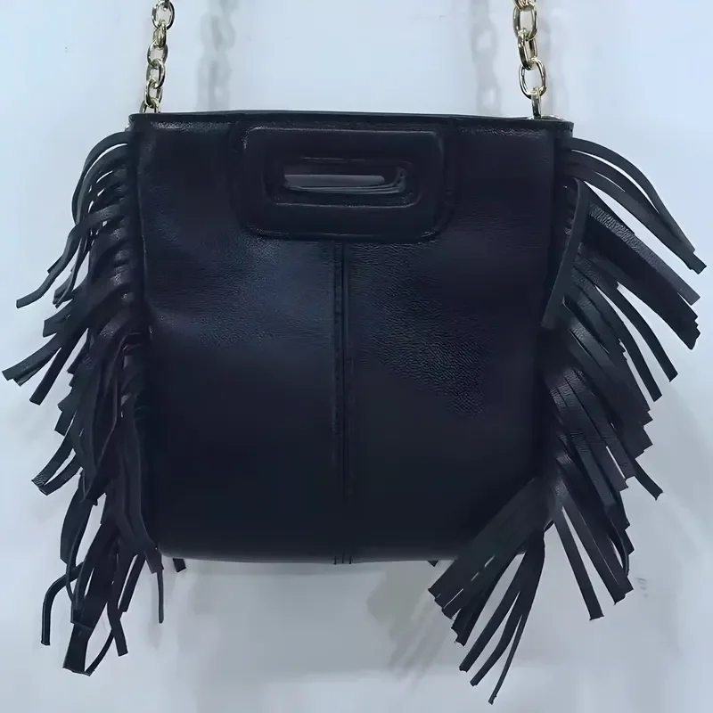 Sac à main à frange en cuir2 Sac à main à frange en cuir2