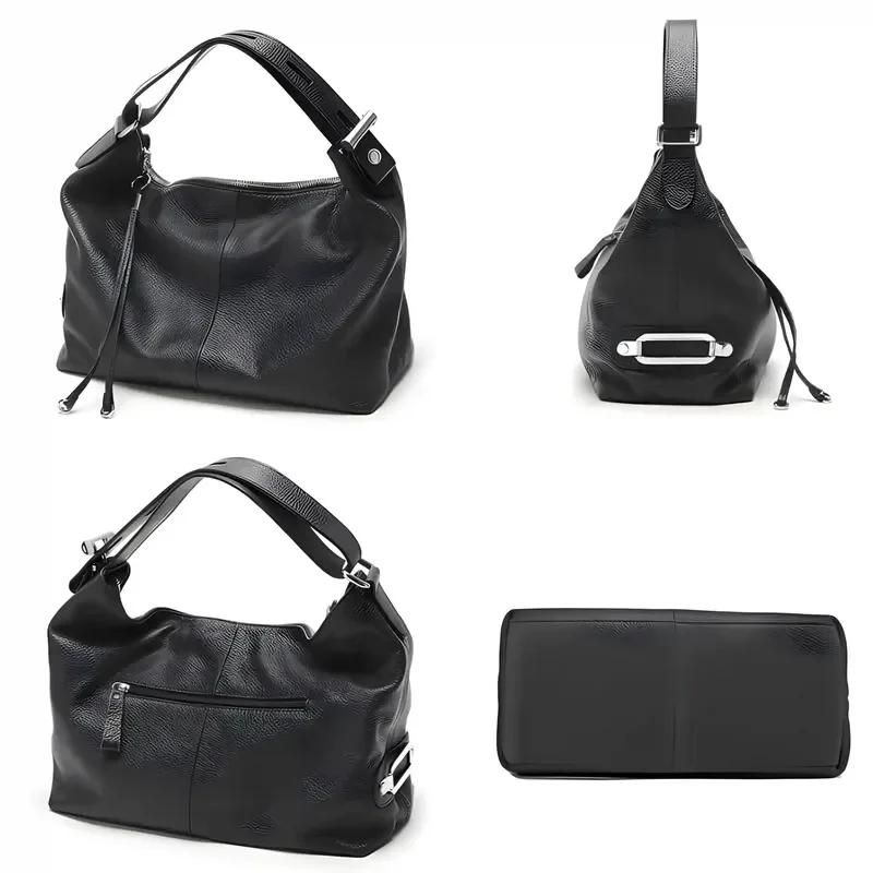 Sac à main en cuir noir2 Sac à main en cuir noir2