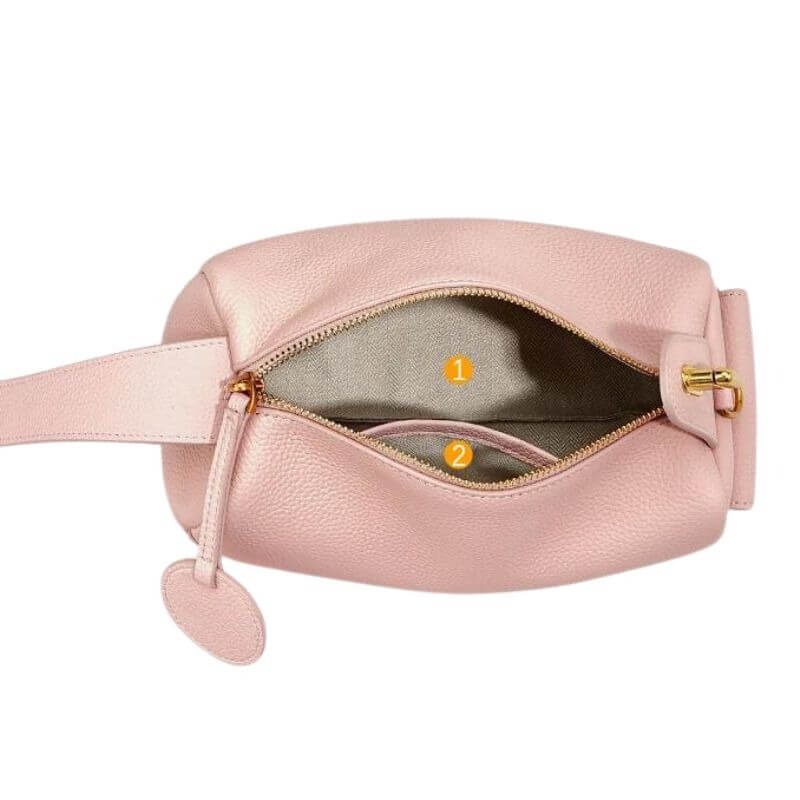 Sac à main a bandoulière cuir rose2 Sac à main a bandoulière cuir rose2