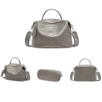 Sac à main bandoulière gris 12