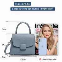 Sac à main bandoulière kaki3