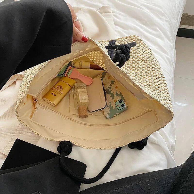 Sac à main cabas paille2 Sac à main cabas paille2