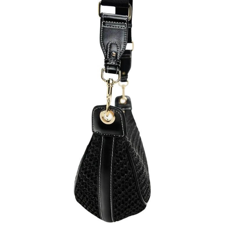 Sac à main en paille noir4 Sac à main en paille noir4