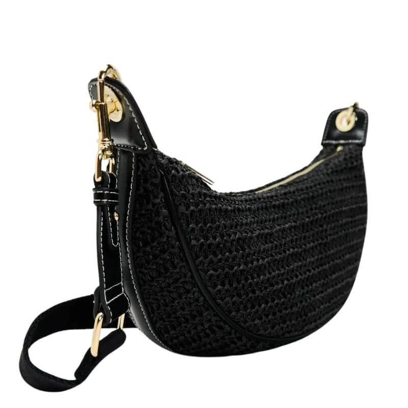 Sac à main en paille noir5 Sac à main en paille noir5