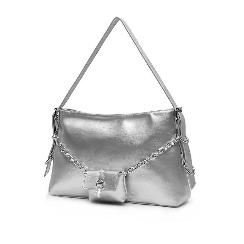 Sac à main gris argent2 Sac à main gris argent2